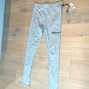 Essentials leggings/sweatpants, heather grey, never worn.